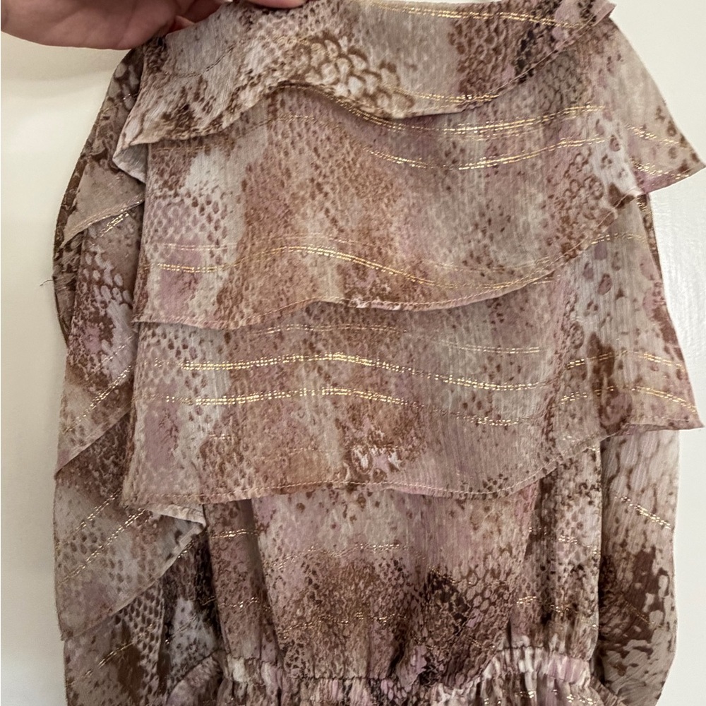 Express Brown Patterned Maxi Dress - image 4